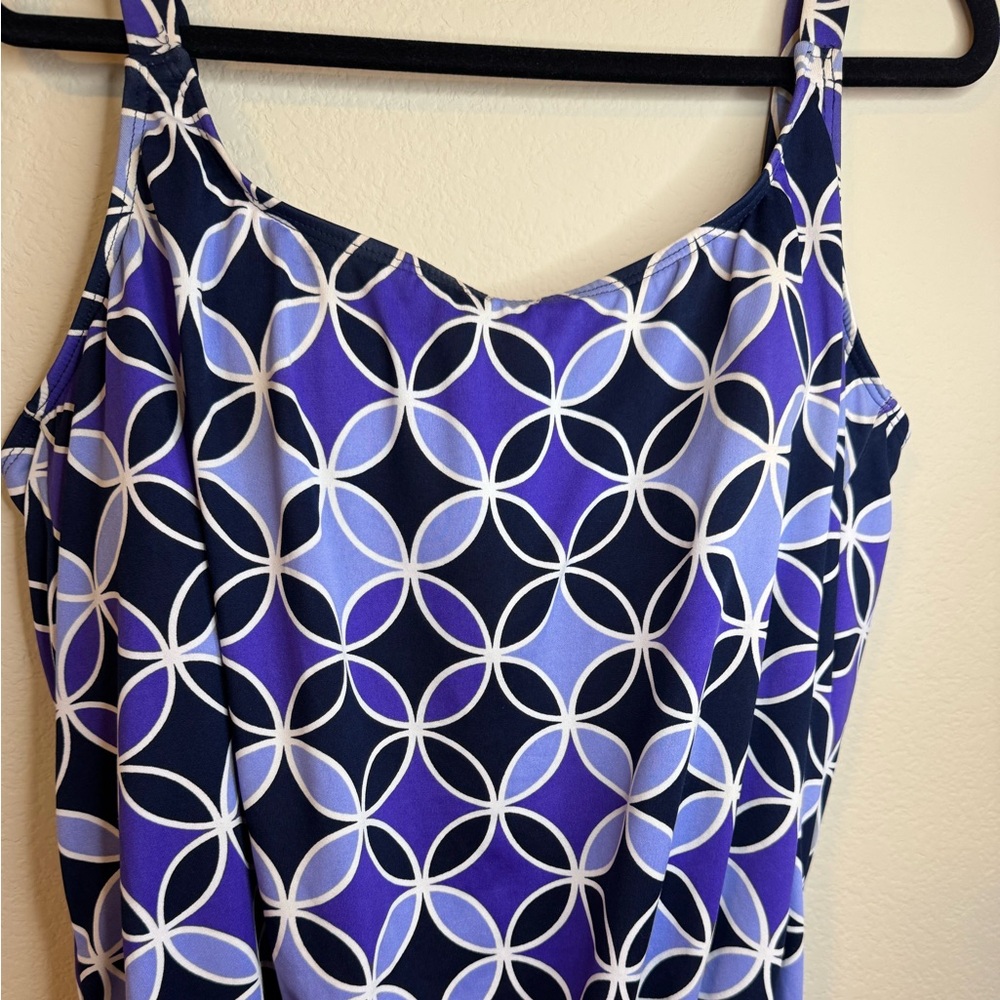 Chic Colorful Women’s Size 18 Drawstring Blouson Swimsuit Top! - Picture 7 of 7
